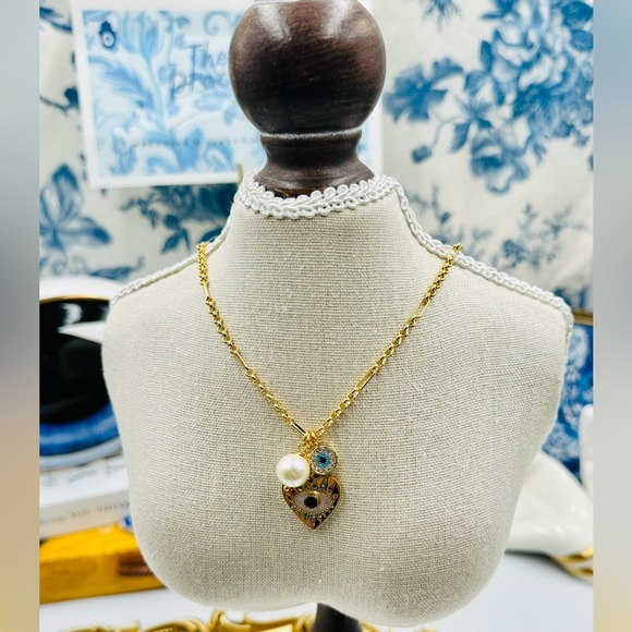 🆕 KATE SPADE 🧿 NWOT Evil Eye Cluster Pendant Necklace - Picture 10 of 16